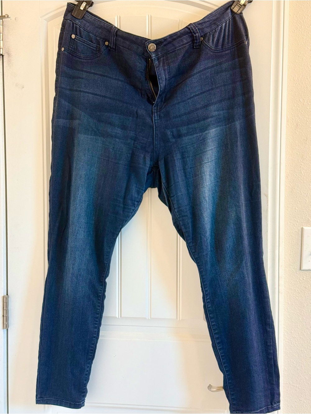Celebrity Pink Skinny Jeans in Dark Blue Wash